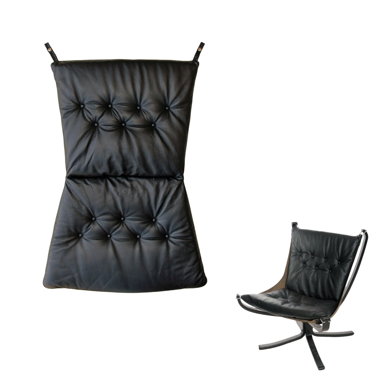 Cushion Set For The Falcon Chair With Low Back In Elmo Baltique Leather